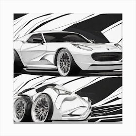 Car Drawing Canvas Print