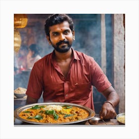 south indian ai art food Canvas Print