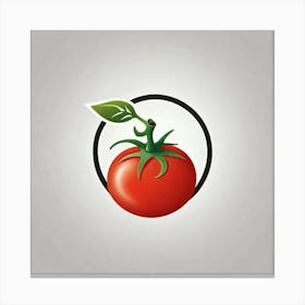 Tomato In A Circle 1 Canvas Print