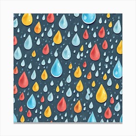 Raindrops Seamless Pattern 1 Canvas Print
