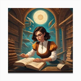 The Young Librarian 65 Canvas Print