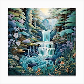 Waterfall In The Forest Canvas Print