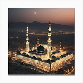 Islamic Mosque At Dusk 1 Canvas Print