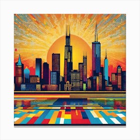 Skyline Reimagined 1 Canvas Print