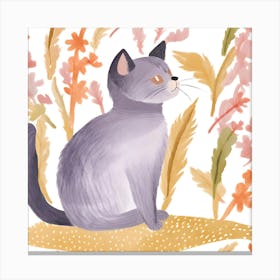 Gray Cat Canvas Print