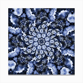 Blue Abstract Pattern From Spots Canvas Print