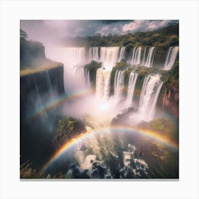 Rainbow Over Iguazu Falls 2 Canvas Print