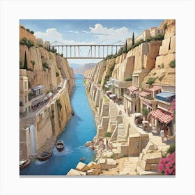 City By The Sea Canvas Print