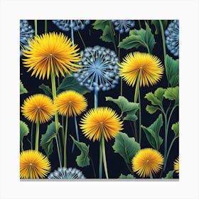 Floral Simplicity: Dandelion's Grace Canvas Print