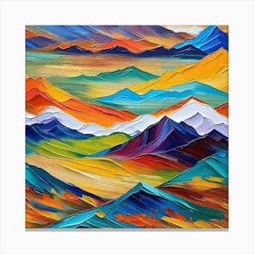 Abstract Mountain Landscape 3 Canvas Print