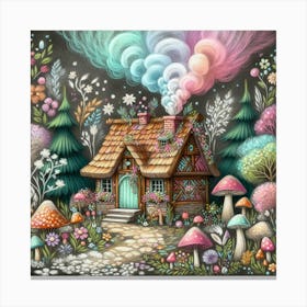 Fairy House In The Forest Canvas Print