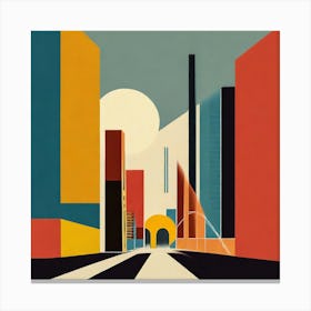 City Street, Geometric Abstract Print Canvas Print
