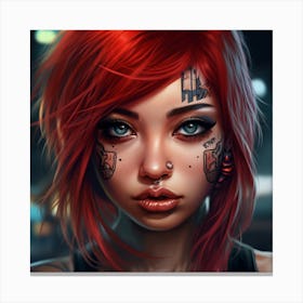 Tattooed Girl Canvas Print