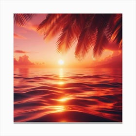 Sunset At The Beach 2 Canvas Print