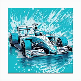 Mercedes F1 Car Canvas Print
