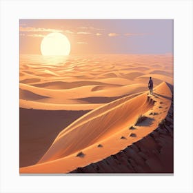 Dune Desert Sunset Canvas Print