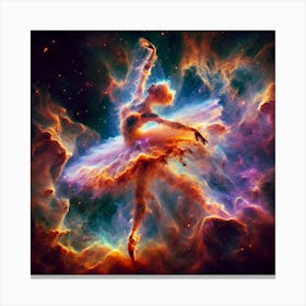 Dancer in the smoke Canvas Print