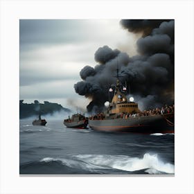 Naval Warfare - Ships at Sea 14 Canvas Print