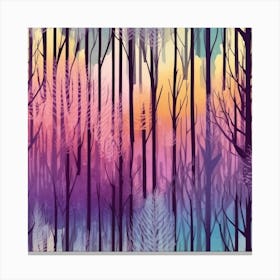 Forest At Sunset 1 Canvas Print
