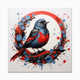 Bird In A Circle Canvas Print