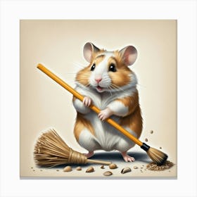 Hamster Cleaning 1 Canvas Print