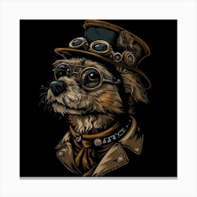 Steampunk Dog 15 Canvas Print