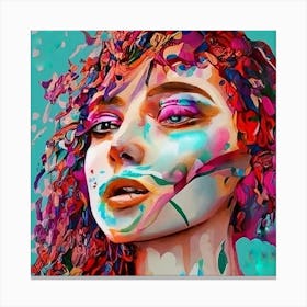 Celebrating Her Abstract Painting Canvas Print