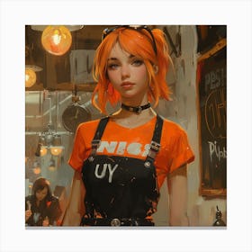 Orange Haired Girl 1 Canvas Print