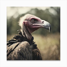 AI Portrait of Vulture Canvas Print