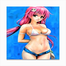 Pink Bikini Girl-Drucke 07.12.2024--d65b33 Canvas Print