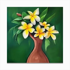 Frangipani Painting Canvas Print