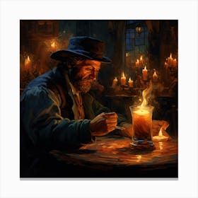 Man At A Bar Canvas Print