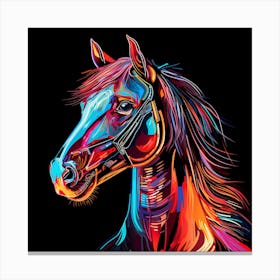 Colorful Horse Painting Canvas Print