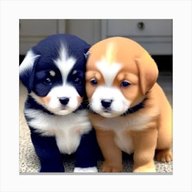 Two Puppies Canvas Print