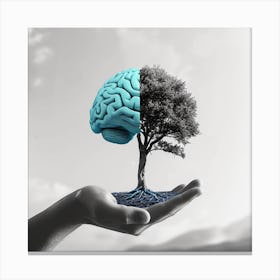 Tree And Brain Concept Canvas Print