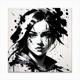 Splatter Girl Canvas Print