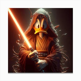 Donald Duck In Star Wars Canvas Print