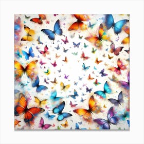 Colorful Butterflies Background 1 Canvas Print