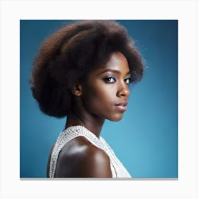 Portrait Of African American Woman Canvas Print