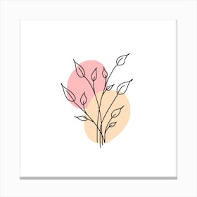 Illustration Of A Bouquet Of Flowers Canvas Print