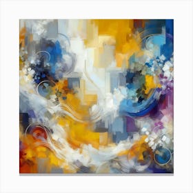 Sapphire Abstract Symphony Canvas Print