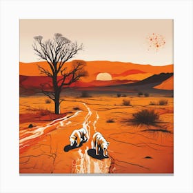 global warming, featuring a hauntingly beautiful visual representation of the devastating effects of climate change Canvas Print