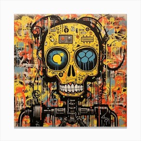 'Robot Skull' 1 Canvas Print