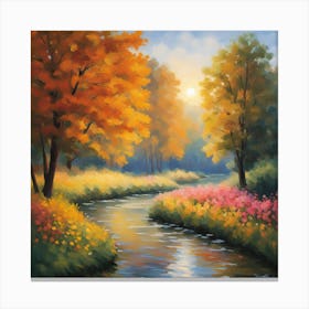 Autumn River Canvas Print