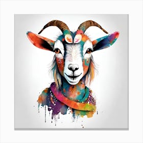 Cute Goat Portrait Canvas Print