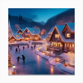 Christmas Village 2 Canvas Print