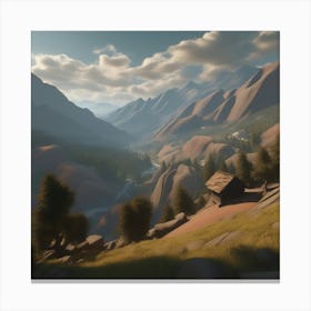 Mountain Scene 1 Canvas Print