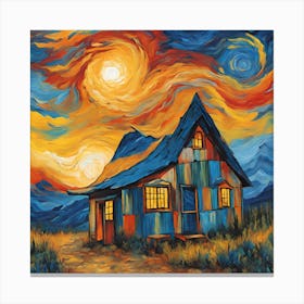 Starry Night Van Gogh Style Art Canvas Print