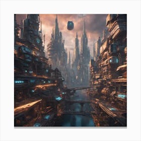 Futuristic City Canvas Print