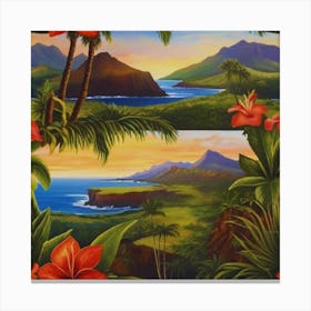 Hawaiian Sunset landscape 1 Canvas Print